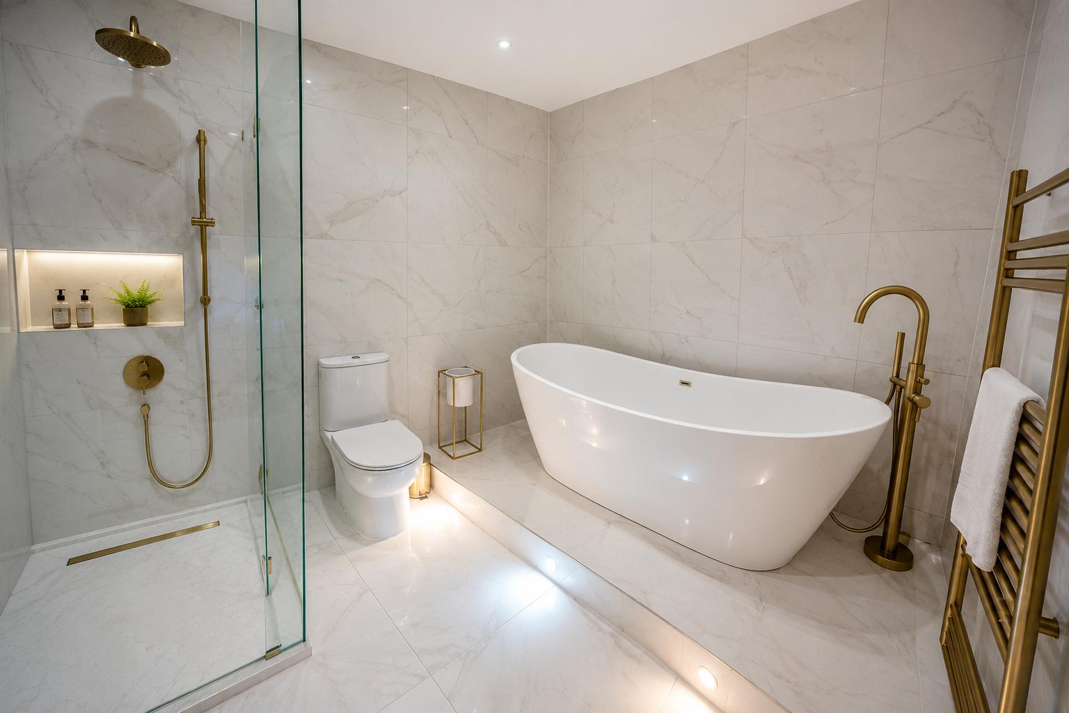Finished bathroom installation in Swansea